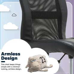 Serta® Essentials Mid-Back Computer Chair, Ingenuity Black/Chrome