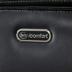 Serta® iComfort i6000 Big & Tall Ergonomic Bonded Leather High-Back Executive Office Chair, Black/Silver