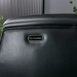 Serta® iComfort i6000 Ergonomic Bonded Leather High-Back Manager Office Chair, Black/Silver