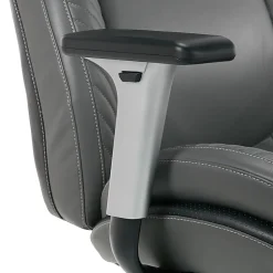 Serta® iComfort i6000 Ergonomic Bonded Leather High-Back Manager Office Chair, Gray/Silver