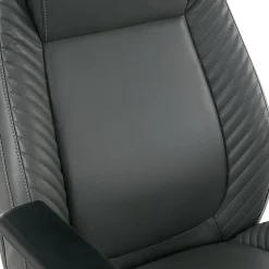 Serta® iComfort i6000 Ergonomic Bonded Leather High-Back Manager Office Chair, Gray/Silver