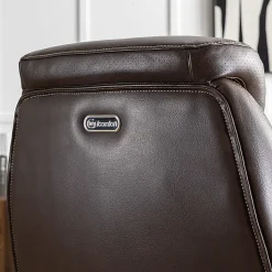 Serta® iComfort i6000 Ergonomic Bonded Leather High-Back Executive Chair, Brown/Silver