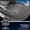 Serta® iComfort i6000 Ergonomic Bonded Leather High-Back Executive Chair, Gray/Silver