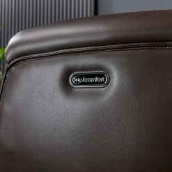 Serta® iComfort i6000 Ergonomic Bonded Leather High-Back Manager Chair, Brown/Silver