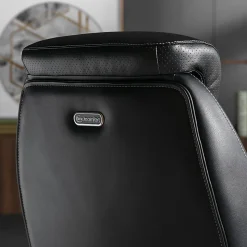 Serta® iComfort i6000 Ergonomic Bonded Leather High-Back Executive Office Chair, Black/Silver