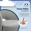 Serta® Mia Ergonomic Fabric Mid-Back Home Office Chair, Gray