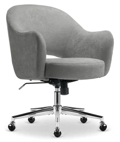 Serta® Mia Ergonomic Fabric Mid-Back Home Office Chair, Gray