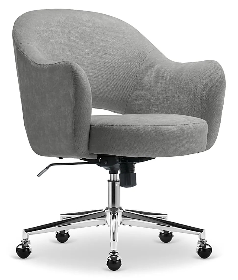 Serta® Mia Ergonomic Fabric Mid-Back Home Office Chair, Gray