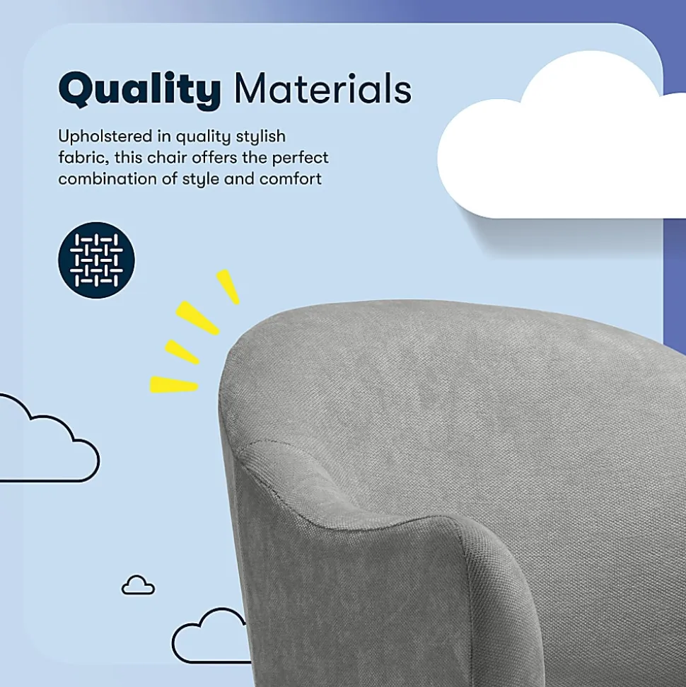 Serta® Mia Ergonomic Fabric Mid-Back Home Office Chair, Gray