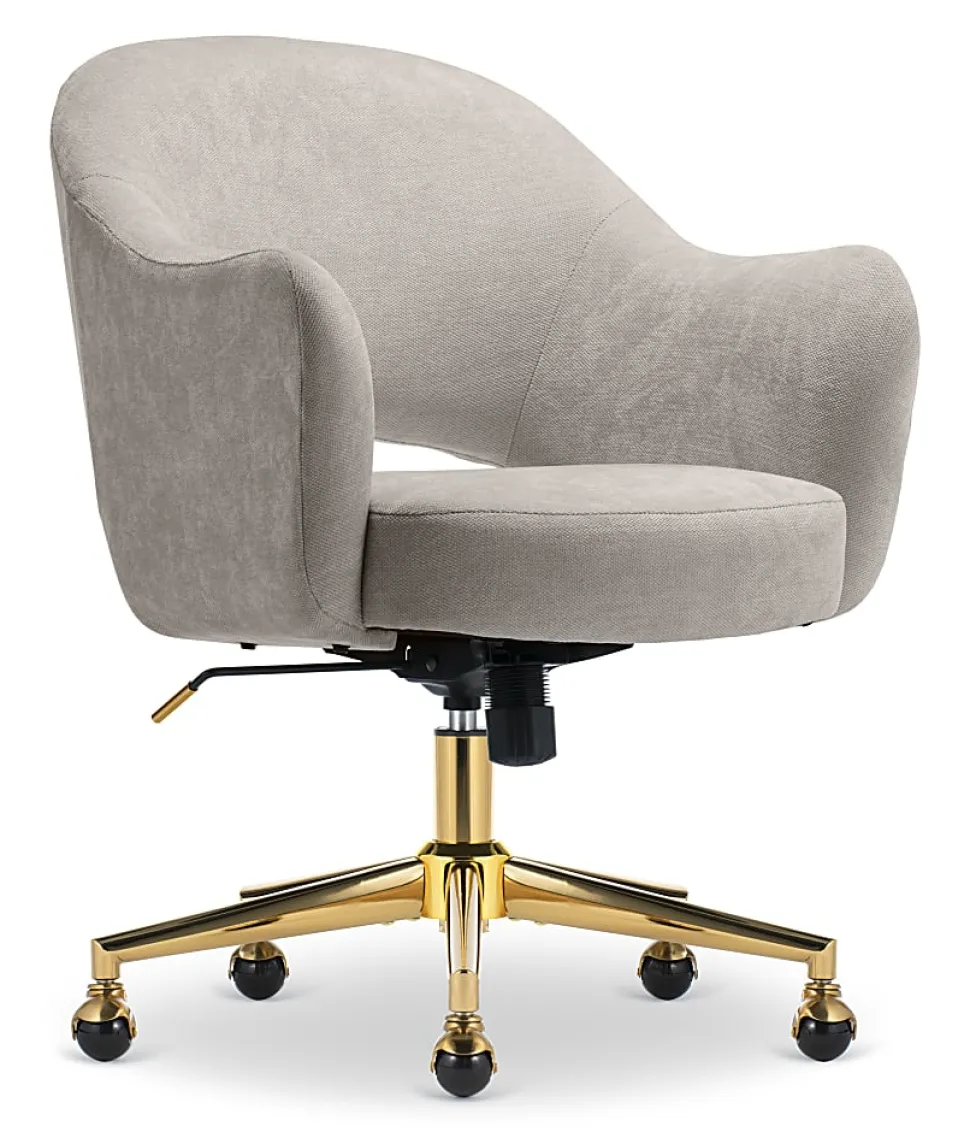 Serta® Mia Ergonomic Fabric Mid-Back Home Office Chair, Beige