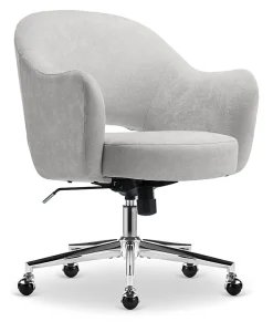 Serta® Mia Ergonomic Fabric Mid-Back Home Office Chair, Light Gray