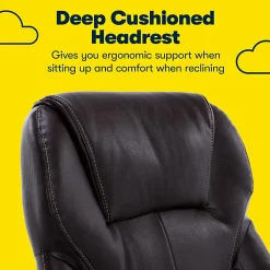 Serta® Puresoft™ Bonded Leather Manager Office Chair, Roasted Chestnut Brown