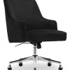 Serta® Scarlett Ergonomic Fabric Mid-Back Home Office Chair, Black