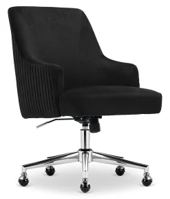Serta® Scarlett Ergonomic Fabric Mid-Back Home Office Chair, Black