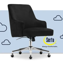 Serta® Scarlett Ergonomic Fabric Mid-Back Home Office Chair, Black