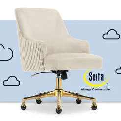 Serta® Scarlett Ergonomic Fabric Mid-Back Home Office Chair, Beige