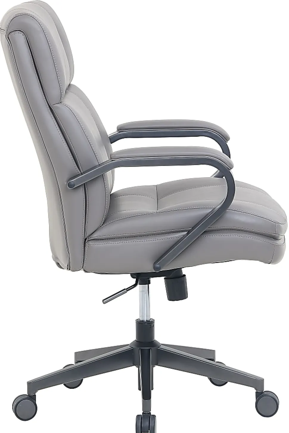 Serta® SitTrue™ Belterra Faux Leather Mid-Back Manager Chair, Gray
