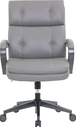 Serta® SitTrue™ Belterra Faux Leather Mid-Back Manager Chair, Gray