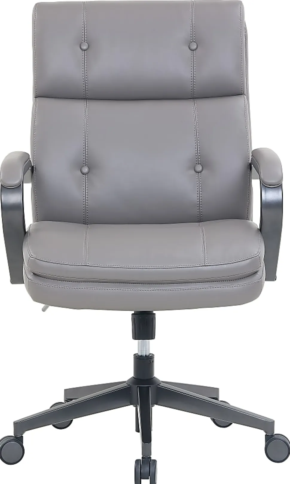 Serta® SitTrue™ Belterra Faux Leather Mid-Back Manager Chair, Gray