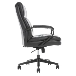 Serta® SitTrue™ Belterra Faux Leather Mid-Back Manager Office Chair, Black