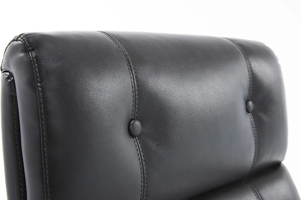 Serta® SitTrue™ Belterra Faux Leather Mid-Back Manager Office Chair, Black