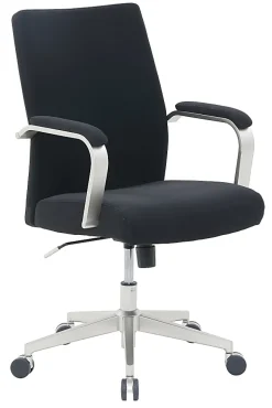 Serta® SitTrue™ Devara Faux Leather Mid-Back Manager Chair, Black