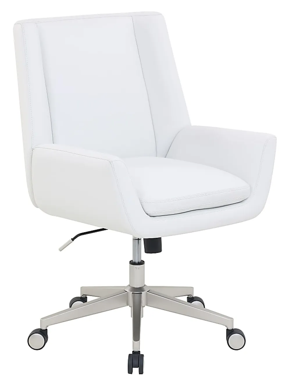 Serta® SitTrue™ Montair Faux Leather Mid-Back Manager Chair, White