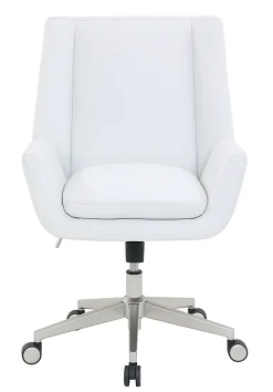 Serta® SitTrue™ Montair Faux Leather Mid-Back Manager Chair, White
