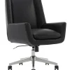 Serta® SitTrue™ Montair Faux Leather Mid-Back Manager Chair, Black