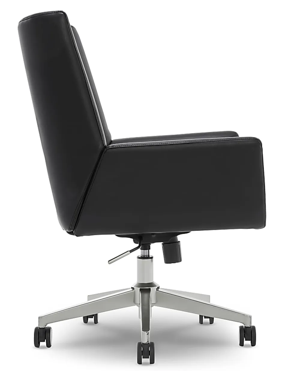 Serta® SitTrue™ Montair Faux Leather Mid-Back Manager Chair, Black