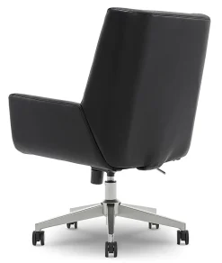 Serta® SitTrue™ Montair Faux Leather Mid-Back Manager Chair, Black