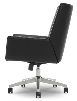 Serta® SitTrue™ Montair Faux Leather Mid-Back Manager Chair, Black