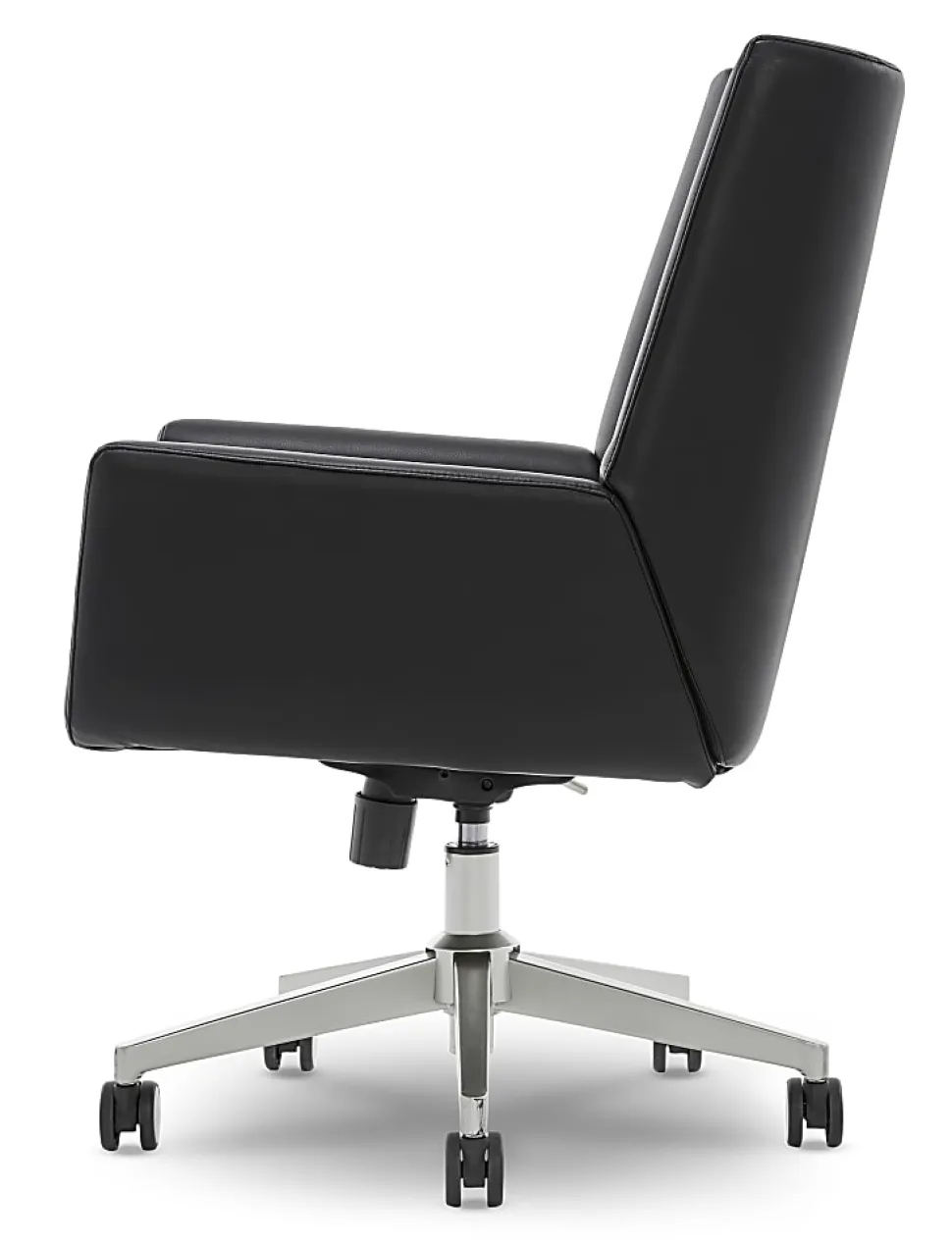 Serta® SitTrue™ Montair Faux Leather Mid-Back Manager Chair, Black