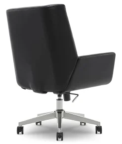 Serta® SitTrue™ Montair Faux Leather Mid-Back Manager Chair, Black