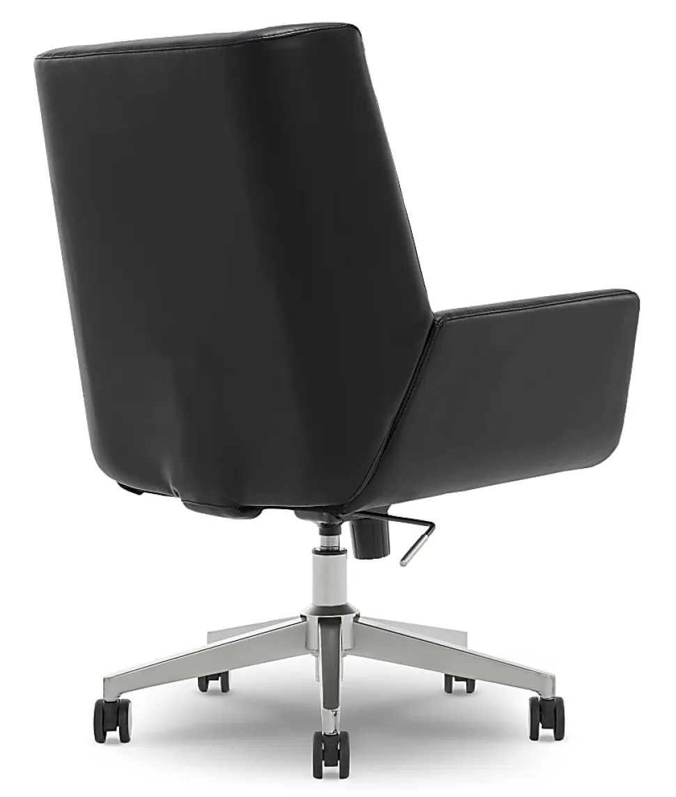 Serta® SitTrue™ Montair Faux Leather Mid-Back Manager Chair, Black