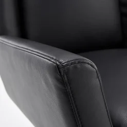 Serta® SitTrue™ Montair Faux Leather Mid-Back Manager Chair, Black