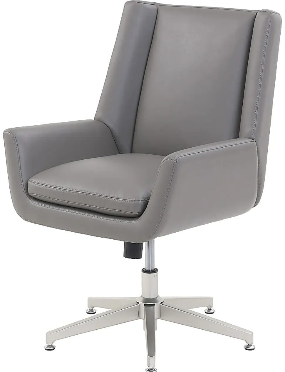 Serta® SitTrue™ Montair Faux Leather Mid-Back Manager Office Chair, Gray