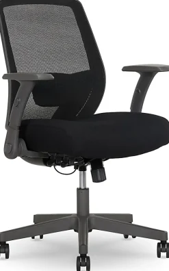 Serta® SitTrue™ Rayne Ergonomic Mesh/Fabric Mid-Back Task Chair, Black
