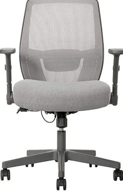 Serta® SitTrue™ Rayne Ergonomic Mesh/Fabric Mid-Back Task Office Chair, Gray