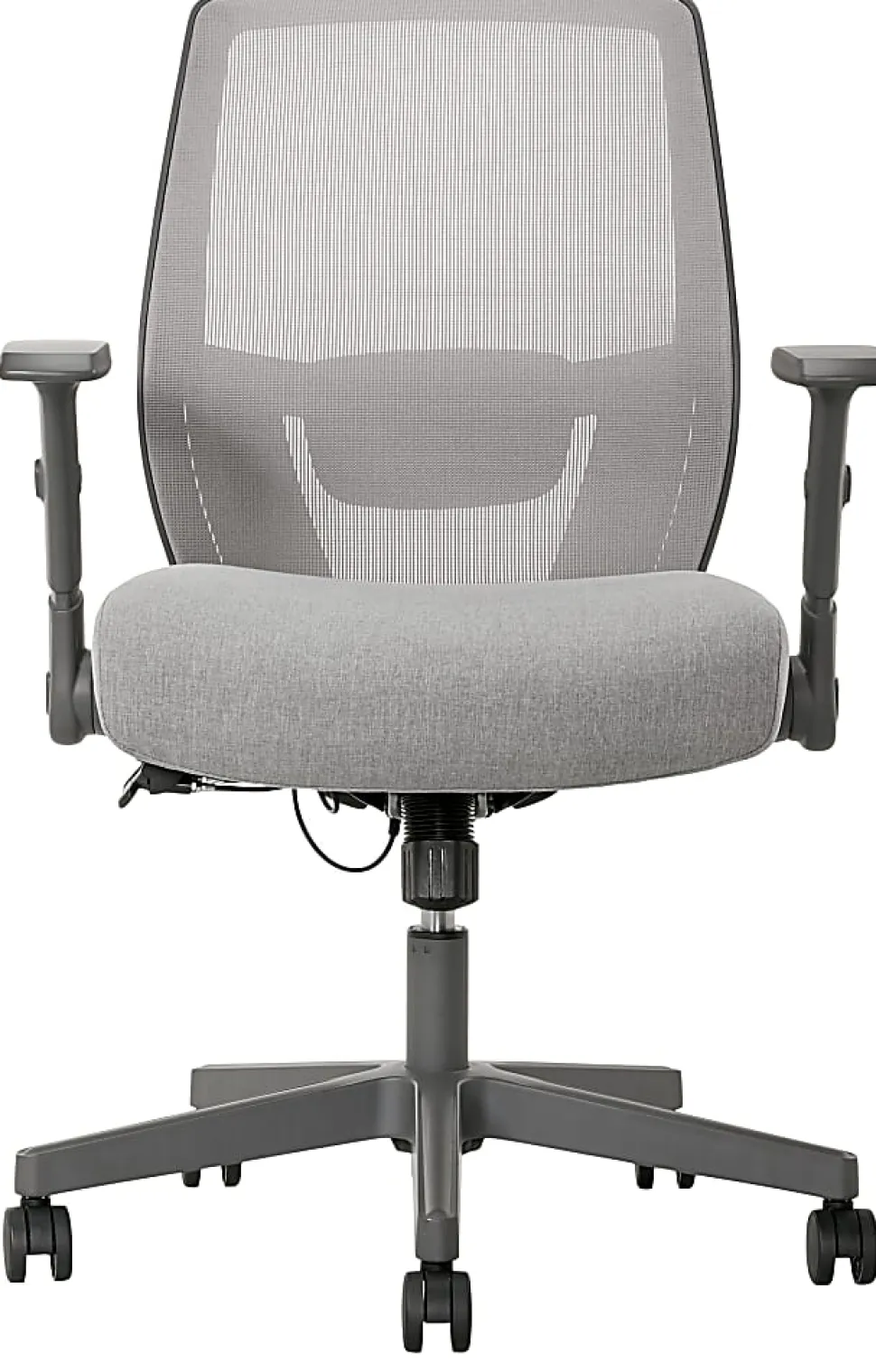 Serta® SitTrue™ Rayne Ergonomic Mesh/Fabric Mid-Back Task Office Chair, Gray