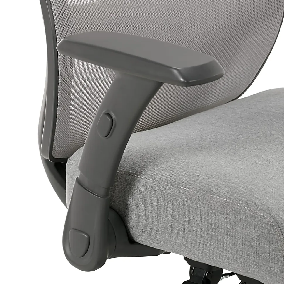Serta® SitTrue™ Rayne Ergonomic Mesh/Fabric Mid-Back Task Office Chair, Gray