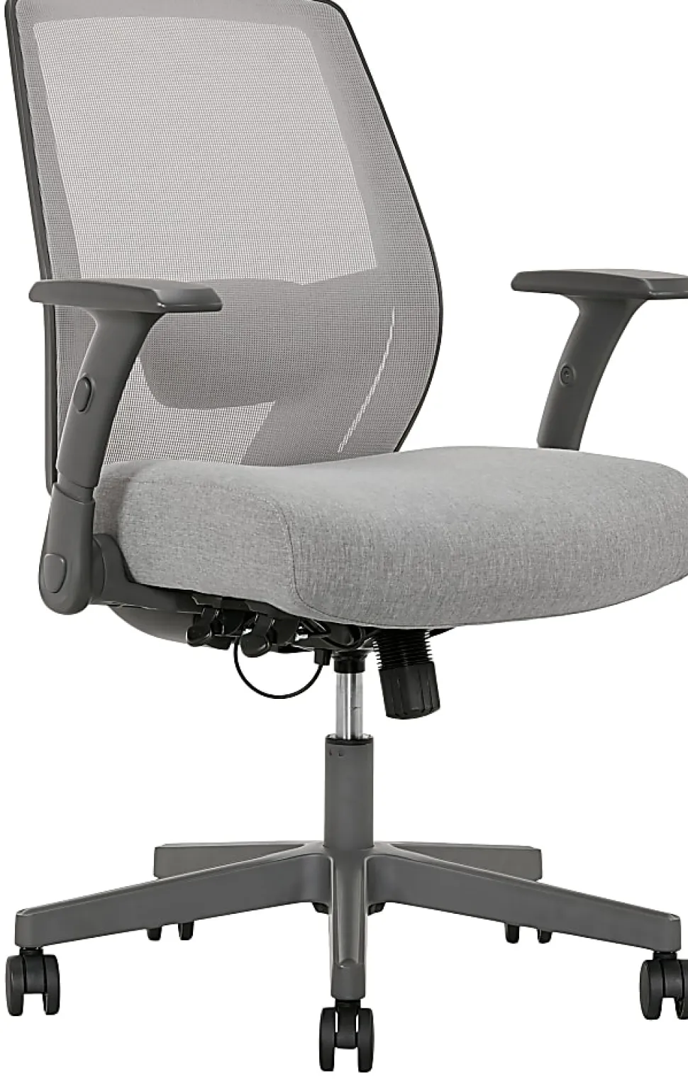 Serta® SitTrue™ Rayne Ergonomic Mesh/Fabric Mid-Back Task Office Chair, Gray