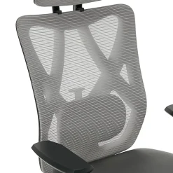 Serta® SitTrue™ Ridgefield Ergonomic Mesh/Vegan Leather High-Back Task Office Chair, Gray/Black