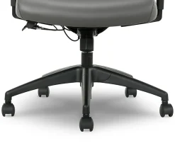 Serta® SitTrue™ Ridgefield Ergonomic Mesh/Vegan Leather High-Back Task Office Chair, Gray/Black