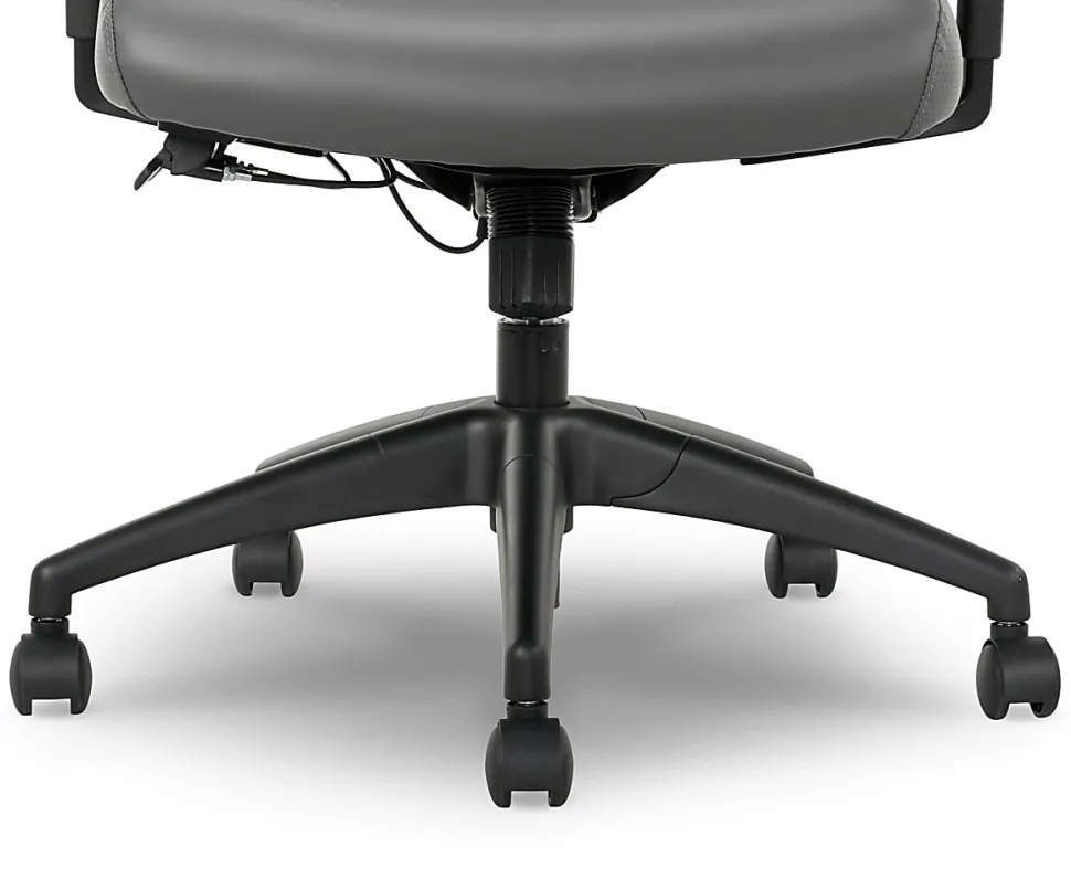 Serta® SitTrue™ Ridgefield Ergonomic Mesh/Vegan Leather High-Back Task Office Chair, Gray/Black