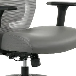 Serta® SitTrue™ Ridgefield Ergonomic Mesh/Vegan Leather High-Back Task Office Chair, Gray/Black