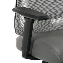 Serta® SitTrue™ Ridgefield Ergonomic Mesh/Vegan Leather High-Back Task Office Chair, Gray/Black
