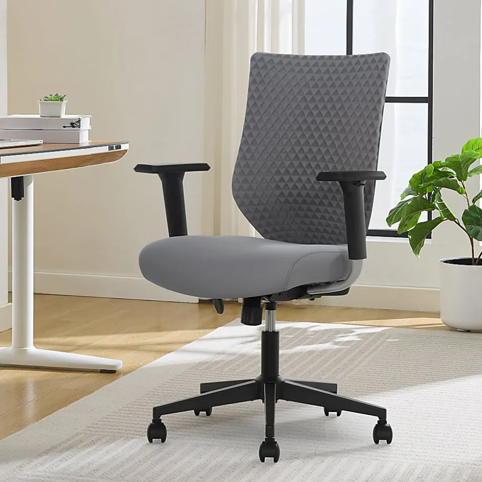 Serta® SitTrue™ Riverdale Ergonomic Mesh High-Back Task Chair, Gray