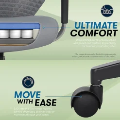 Serta® SitTrue™ Riverdale Ergonomic Mesh High-Back Task Chair, Gray