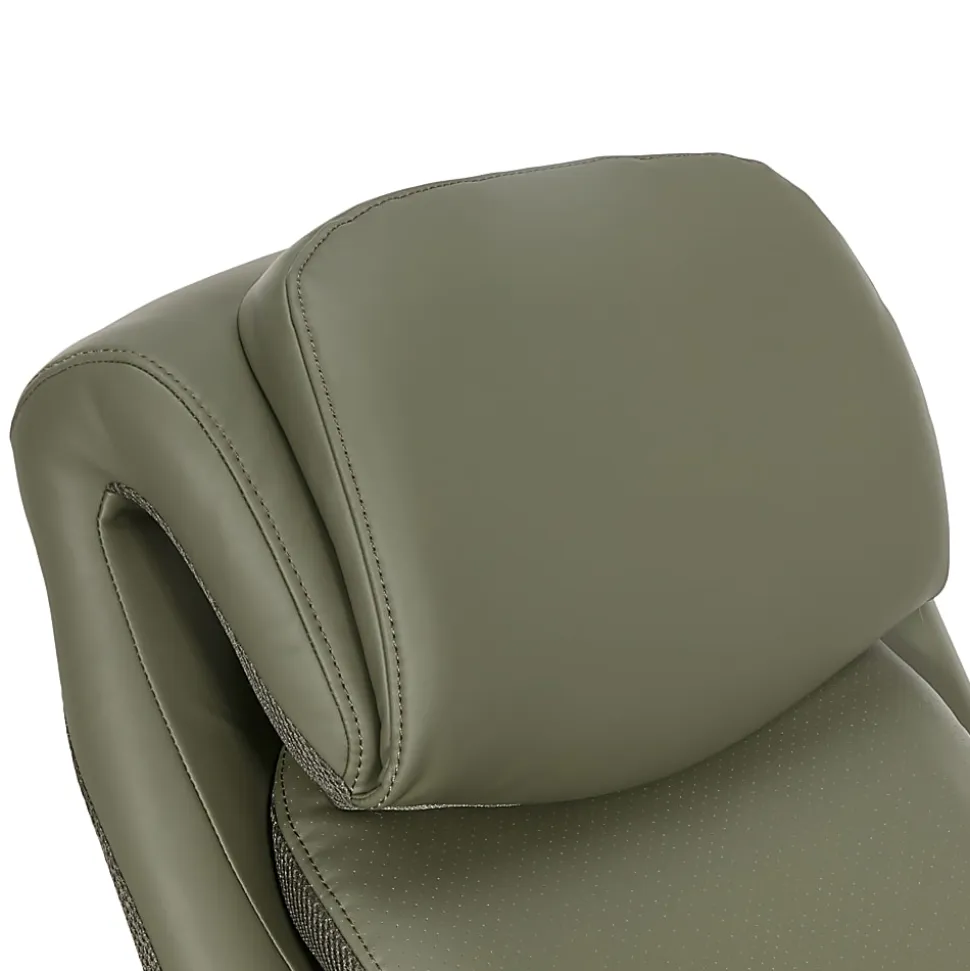 Serta Smart Layers Arlington Air Ergonomic Bonded Leather High-Back Executive Office Chair, Olive